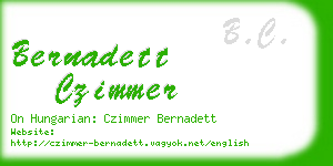 bernadett czimmer business card